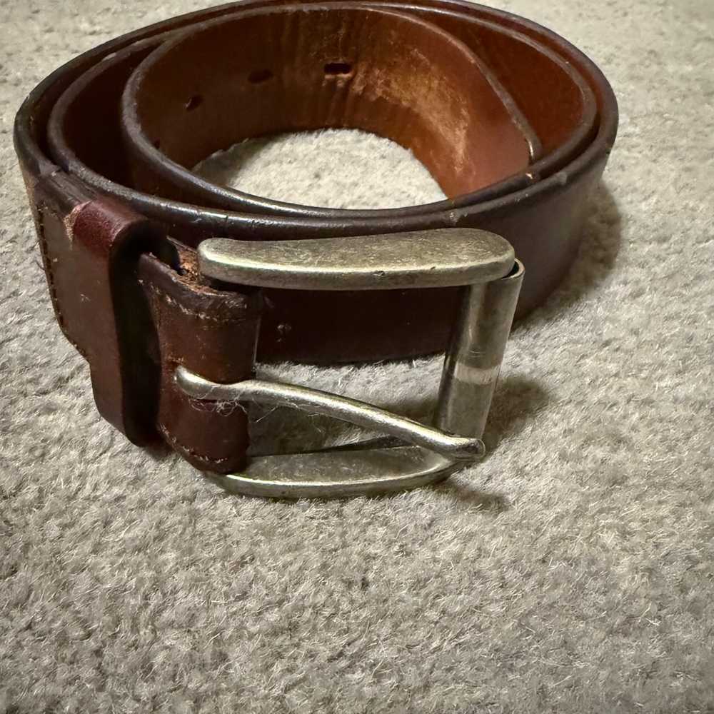 Roundtree & Yorke Brown Leather Belt Men’s Size 34